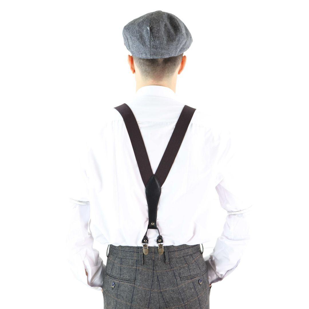Mens Classic Vintage Retro Trouser Braces Suspenders 1920s Gatsby Blinders - Knighthood Store