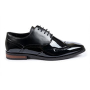 Men's Patent PU Leather Wingtip Oxford Dress Shoes