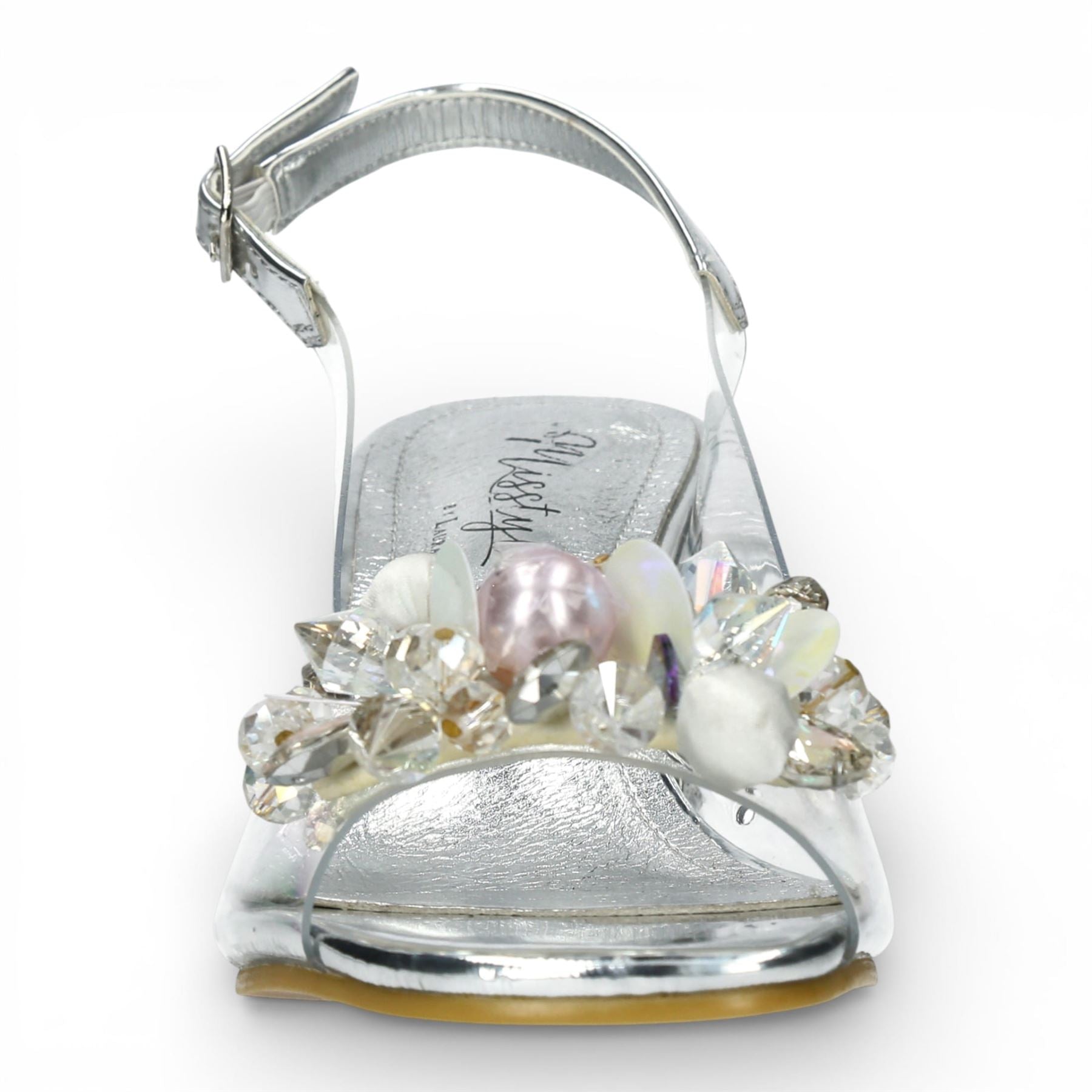 Marlene 12 - Women’s Clear Silver Block Heel Sandals