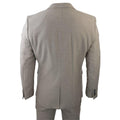 Men's Beige 3 Piece Suit Tweed Wool Herringbone Formal Business Dress Suits - Knighthood Store