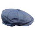 Mens 8 Panel Button Hat Flat Cap Newsboy Baker Boy Check Hat Tweed Blinders - Knighthood Store