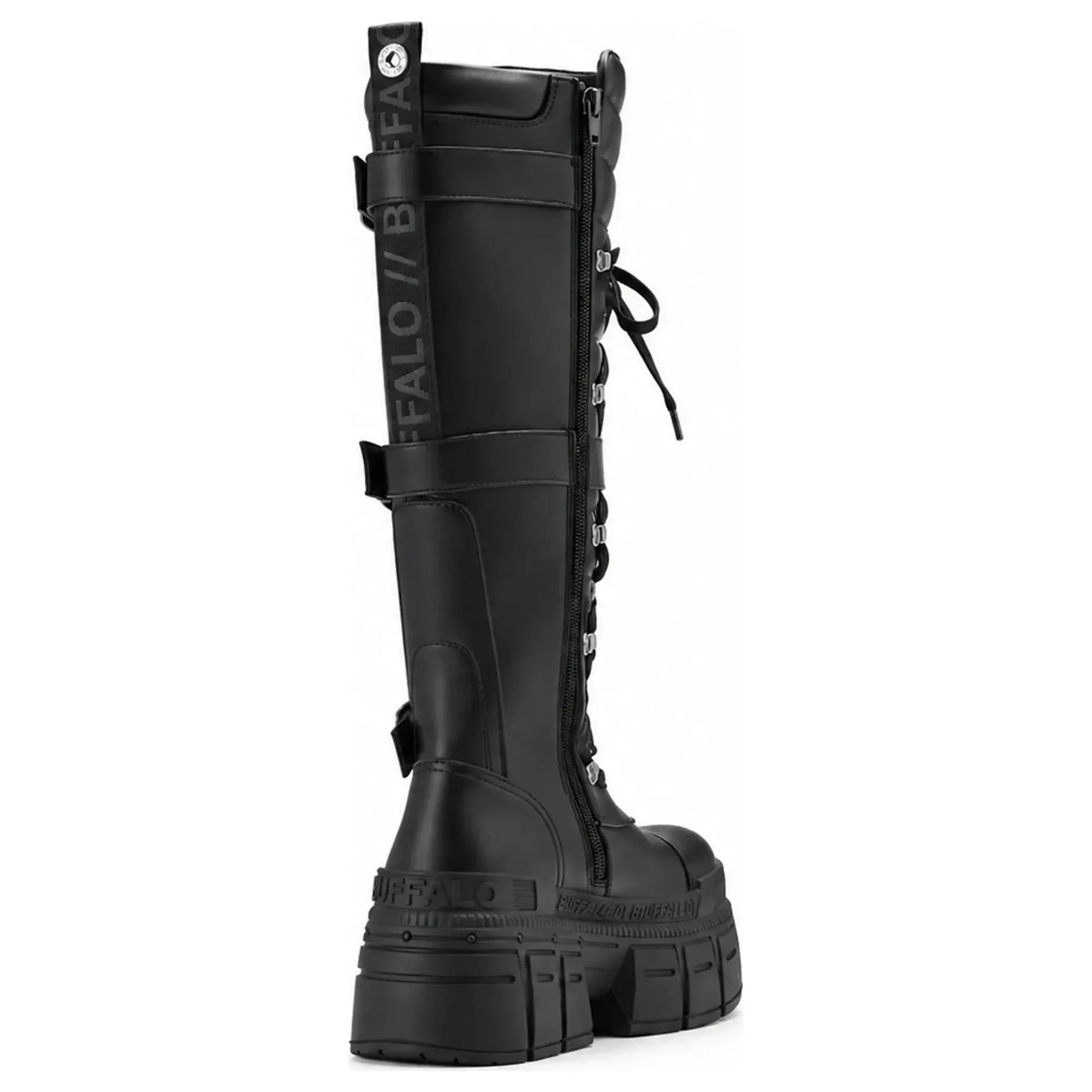 Women's GOSPHER BIKER HI - Women’s Black Platform Knee-High Boots