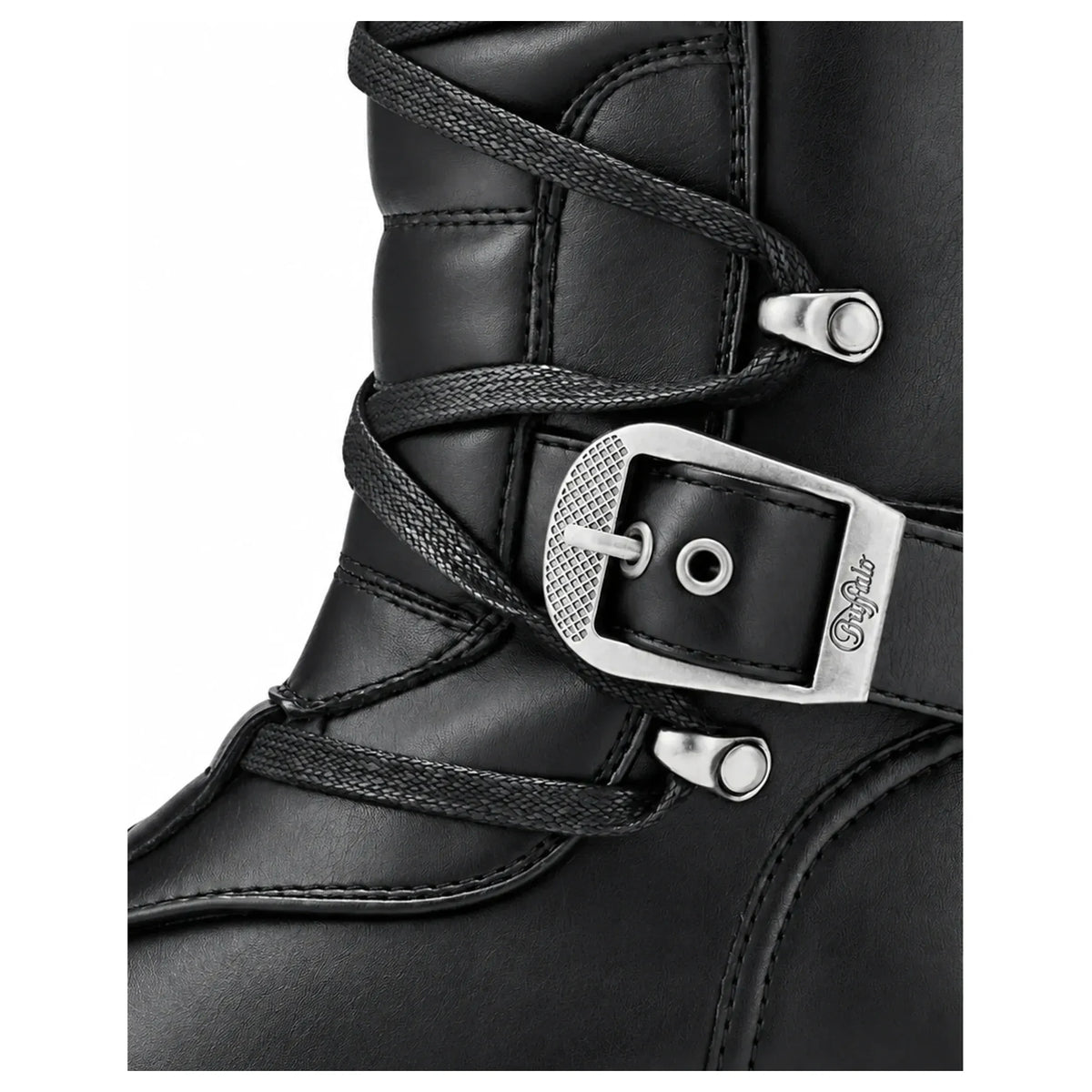 Women's GOSPHER BIKER HI - Women’s Black Platform Knee-High Boots