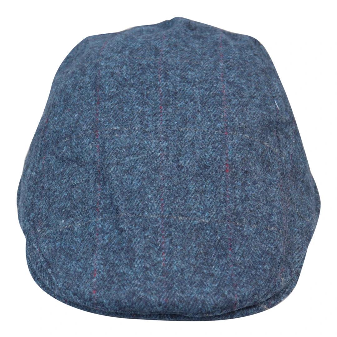 Mens Grandad Baker Flat Cap 8 Panel Tweed Vintage Classic Smart Casual 1920s - Knighthood Store