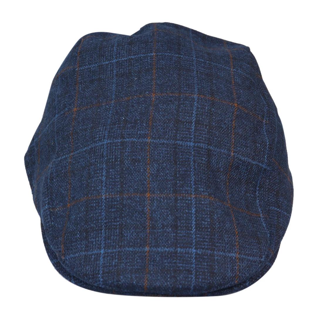 Mens Grandad Baker Flat Cap 8 Panel Tweed Vintage Classic Smart Casual 1920s - Knighthood Store