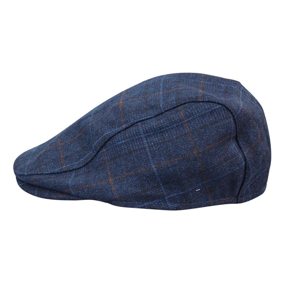 Mens Grandad Baker Flat Cap 8 Panel Tweed Vintage Classic Smart Casual 1920s - Knighthood Store