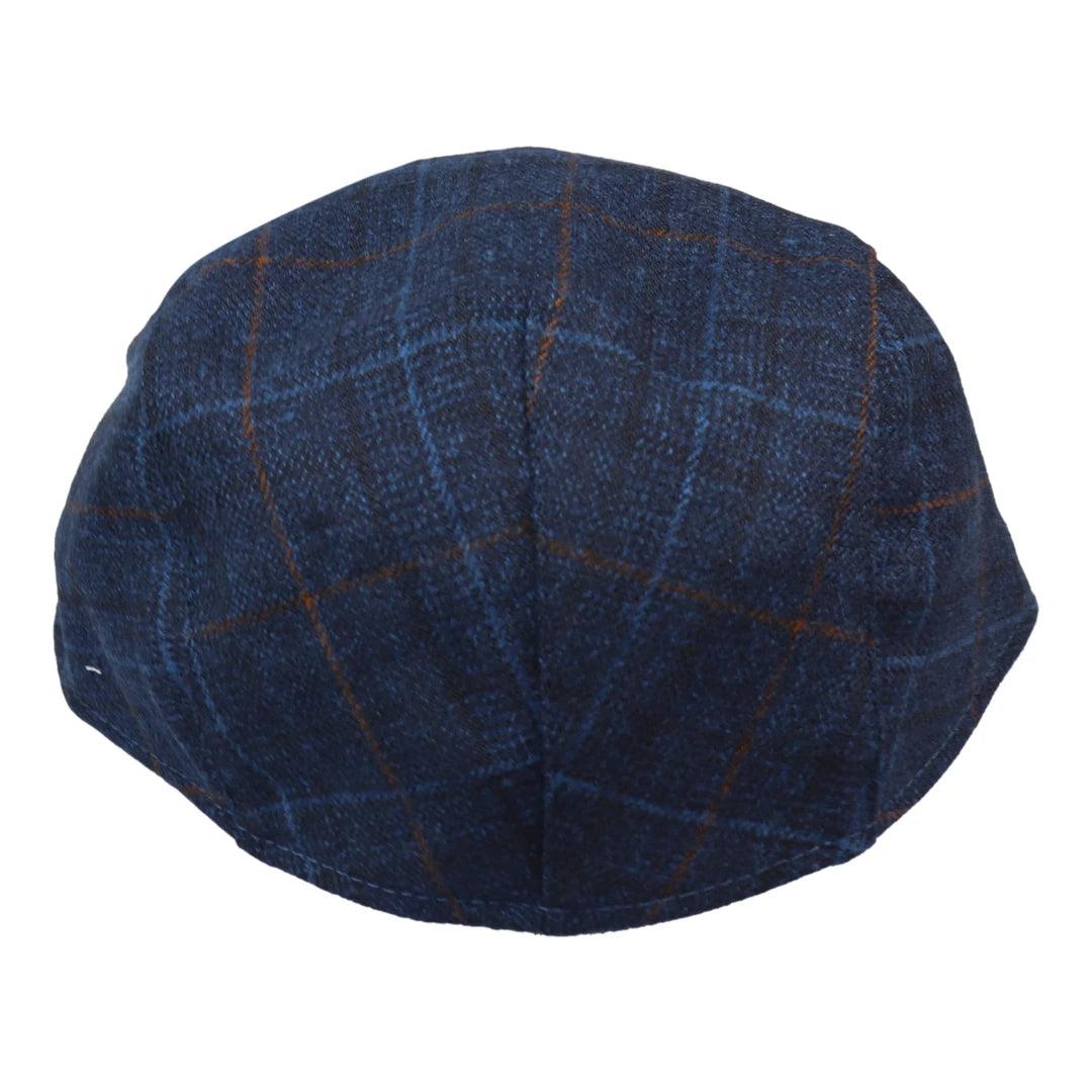 Mens Grandad Baker Flat Cap 8 Panel Tweed Vintage Classic Smart Casual 1920s - Knighthood Store