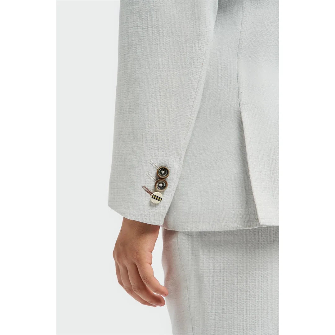 Boys Suit 3 Piece Grey Tailored Fit Wedding Formal Outfit