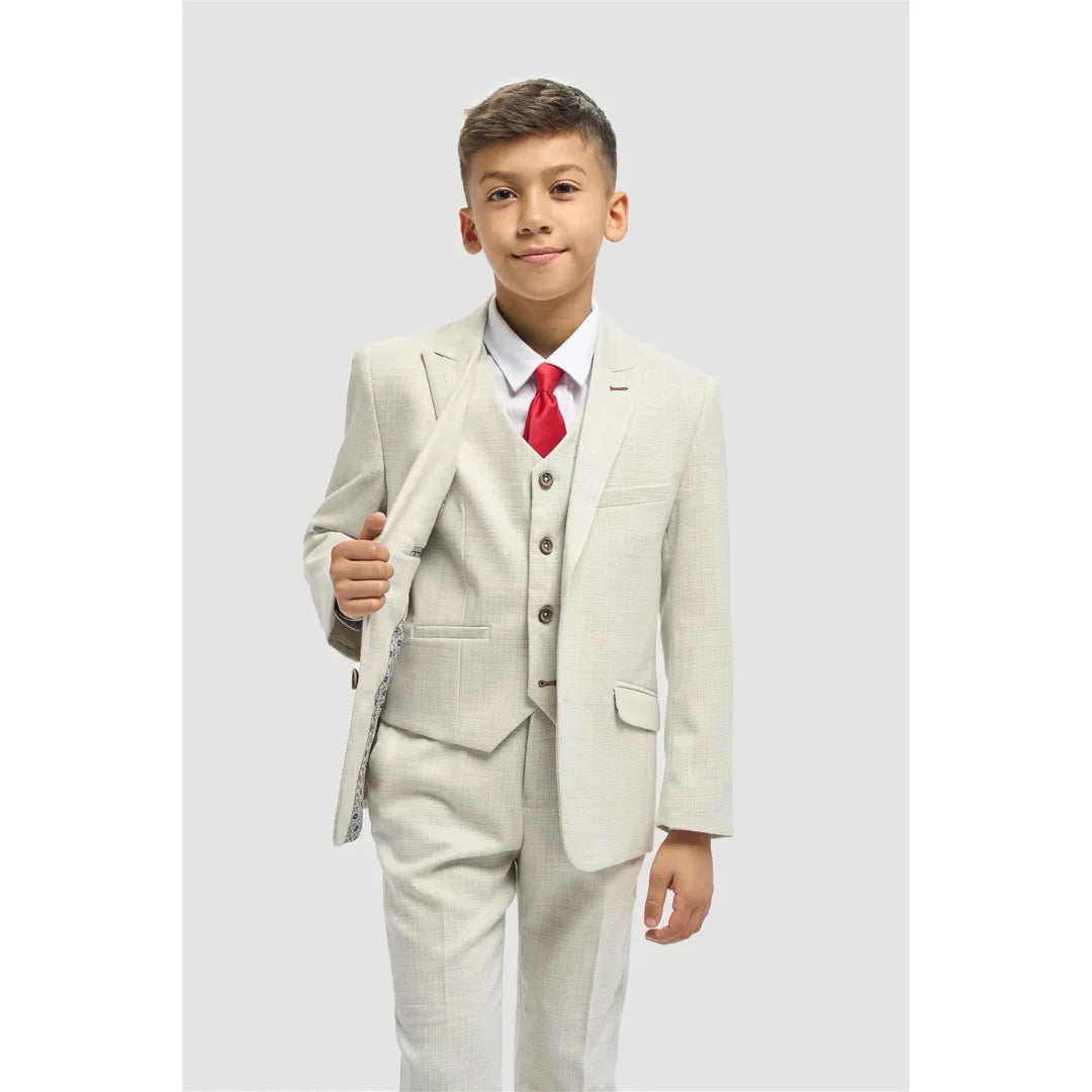 Boys Suit 3 Piece Sage Green Tailored Fit Wedding Formal Outfit