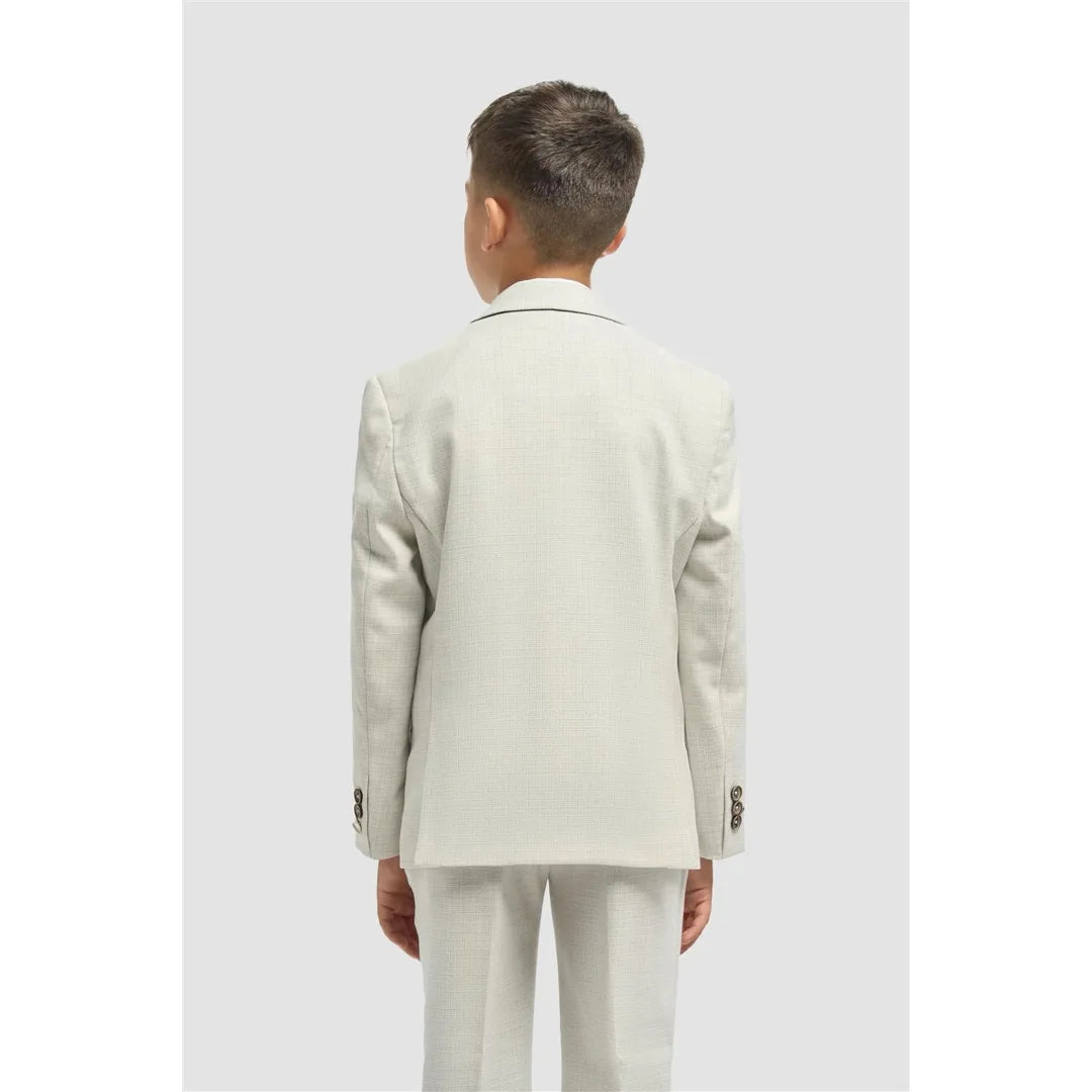 Boys Suit 3 Piece Sage Green Tailored Fit Wedding Formal Outfit