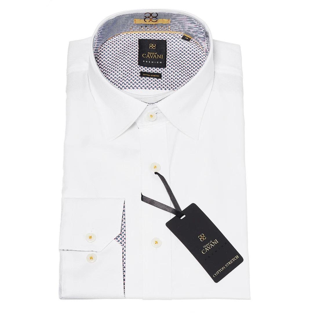 Mens Tailored Fit Stretch Cotton Button Shirt Smart Casual Formal 1920's Blinders Vintage - Knighthood Store