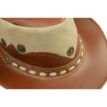 Leather Suede HAT Aussie Bush Cowboy Riding Classic Western Outback Brown - Knighthood Store