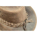 Austrialian Suede Vintage Brown Outback Riding Cowboy Bush Hat Unisex Classic - Knighthood Store