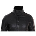 Mens Black Vintage Bomber Jacket Real Leather Distressed Slim Fit Stitch Retro - Knighthood Store