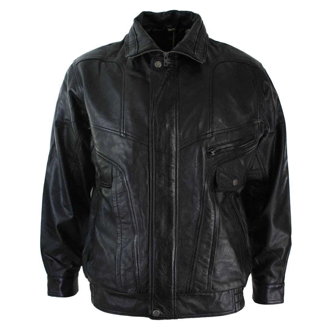 Mens Classic Bomber Black Nubuck Washed Brown Real Leather Jacket - Knighthood Store