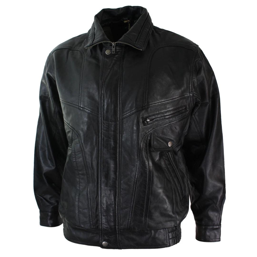 Mens Classic Bomber Black Nubuck Washed Brown Real Leather Jacket - Knighthood Store