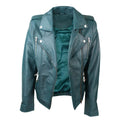 Womens Ladies Real Soft Leather Racing Style Biker Jacket - Knighthood Store