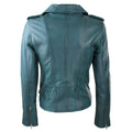 Womens Ladies Real Soft Leather Racing Style Biker Jacket - Knighthood Store