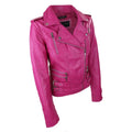 Womens Ladies Real Soft Leather Racing Style Biker Jacket - Knighthood Store