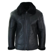 Mens Real Leather Sherling Sheepskin Original B3 Flying Pilot Jacket Warm Winter - Knighthood Store