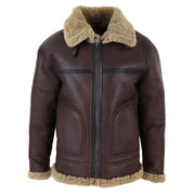 Men's Aviator Real Shearling Sheepskin Leather Bomber Flying Jacket BNWT - Knighthood Store