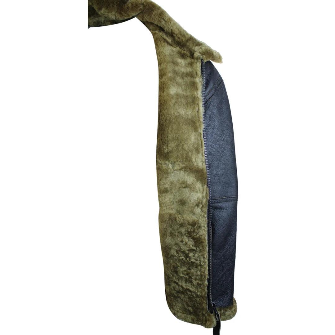 Mens Brown Original RAF Sheepskin Flying Pilot Jacket Classic Brown Ginger - Knighthood Store