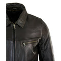 Mens Classic Real Leather Soft Hide Zipped Collar Box Jacket Smart Casual Fit - Knighthood Store