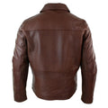 Mens Classic Real Leather Soft Hide Zipped Collar Box Jacket Smart Casual Fit - Knighthood Store