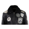 Mens Full Black Grey Topgun Maverick Jacket Pilot Bomber US Badges Black Fur Tom Cat - Knighthood Store