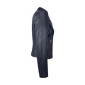 Ladies Real Leather Jacket Cross Zip Brando Nehru Collarless Soft Slim Fit - Knighthood Store