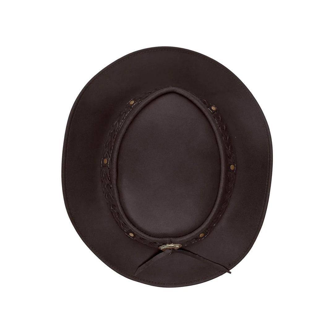 Australian Unisex Western Cowboy Hat Real Leather Outback Riding Outlaw Classic - Knighthood Store