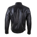 Mens Classic Zip Real Leather Jacket Nehru Grandad Collar Biker Style - Knighthood Store