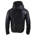 Mens Real Leather Hood Bomber Jacket Tan Brown Black Zipped Tailored Fit Casual - Knighthood Store