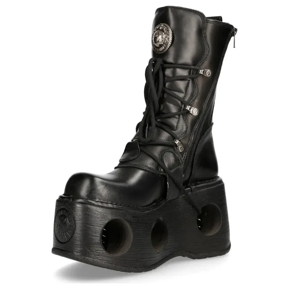 Men's New Rock 373-S2 Metallic Neptuno Platform Leather Boots