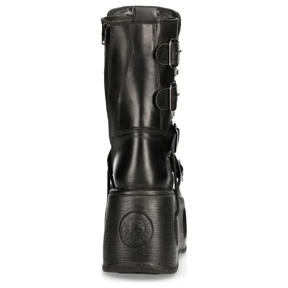 Men's New Rock 373-S2 Metallic Neptuno Platform Leather Boots