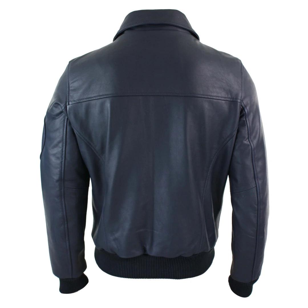 Mens Genuine Real Leather Harrington Bomber MA1 Classic Pilot MOD Jacket - Knighthood Store