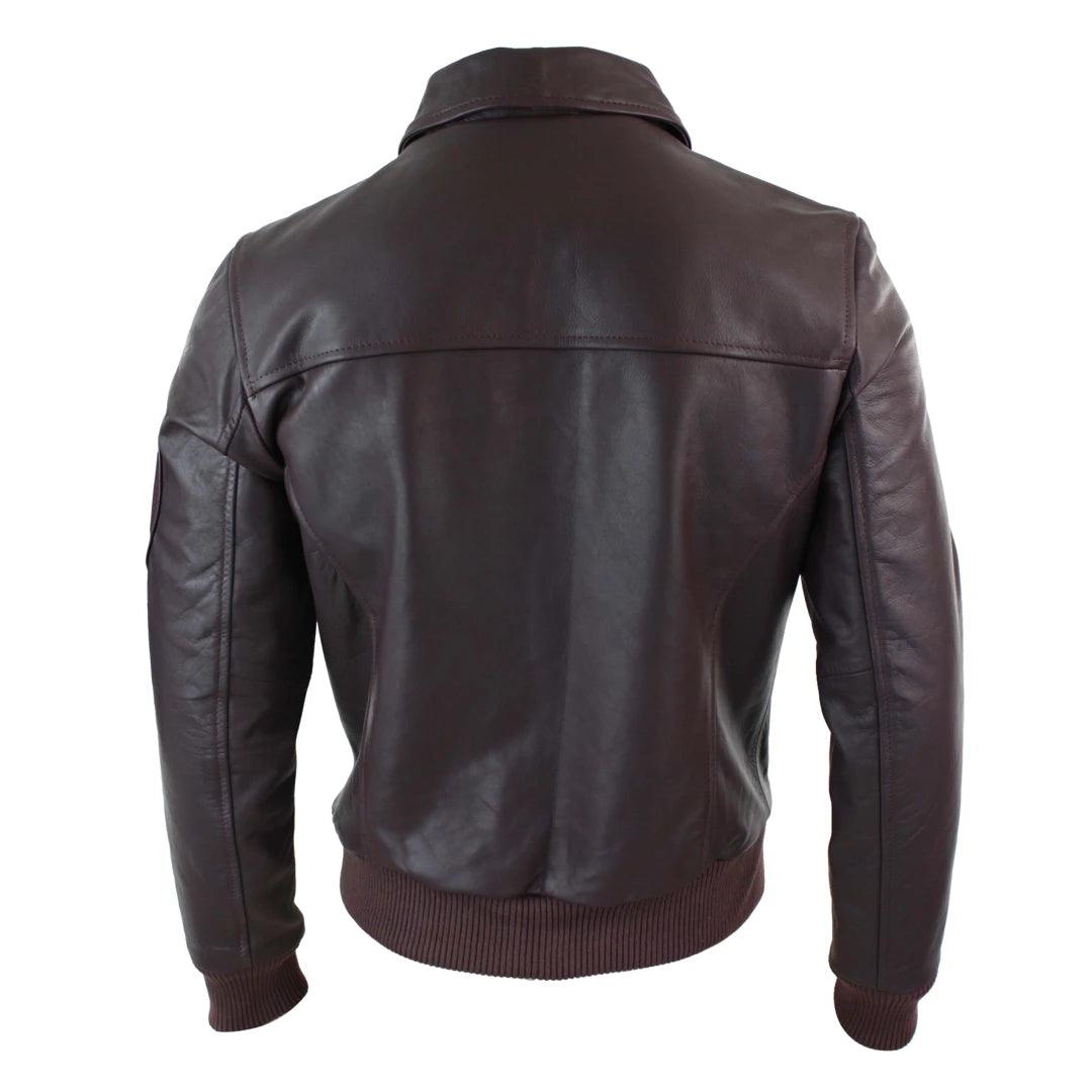 Mens Genuine Real Leather Harrington Bomber MA1 Classic Pilot MOD Jacket - Knighthood Store
