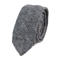 Mens Herringbone Tweed Wool Tie & Hankerchief 2