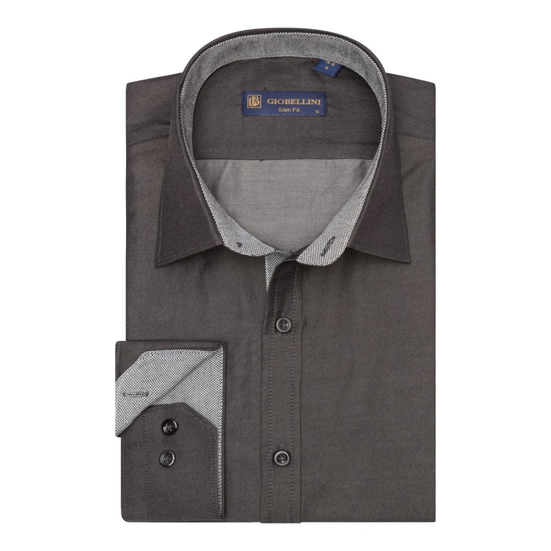 Mens Button Down Cuff Shirt Smart Casual Formal Slim Fit Cotton Long Sleeve - Knighthood Store