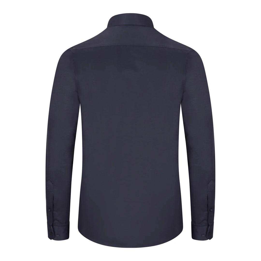 Mens Button Down Cuff Shirt Smart Casual Formal Slim Fit Cotton Long Sleeve - Knighthood Store