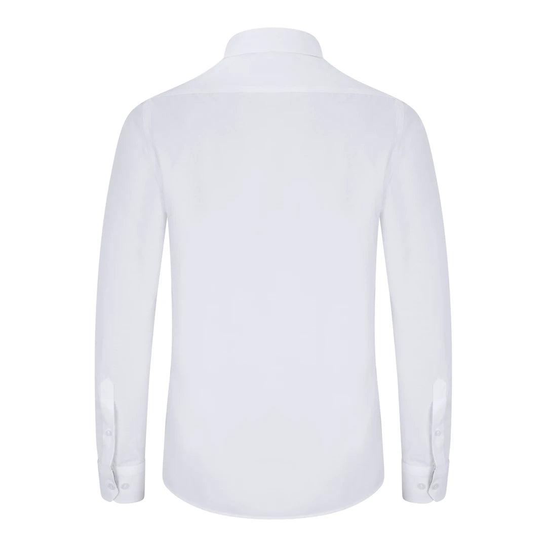 Mens Button Down Cuff Shirt Smart Casual Formal Slim Fit Cotton Long Sleeve - Knighthood Store