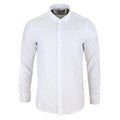 Mens White Nehru Classic Round Removable Collar Button Shirt Slim Regular Fit - Knighthood Store