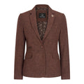 Ladies Tweed Suit Blazer Trousers Waistcoat Herringbone Wool Vintage Rust Brown - Knighthood Store