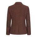 Ladies Tweed Suit Blazer Trousers Waistcoat Herringbone Wool Vintage Rust Brown - Knighthood Store