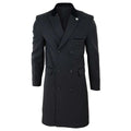 Mens 3/4 Long Double Breasted Overcoat Jacket Wool Coat Peaky Blinders - Knighthood Store