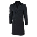 Mens 3/4 Long Double Breasted Overcoat Jacket Wool Coat Peaky Blinders - Knighthood Store