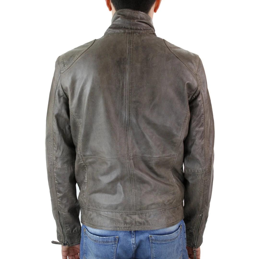 Mens Brown Real Leather Jacket Vintage Tailored Fit Genuine New S-3XL - Knighthood Store