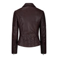 Womens Vintage Slim Fitted Soft Real Leather Ladies Biker Jacket - Knighthood Store