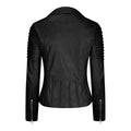 Womens Vintage Slim Fitted Soft Real Leather Ladies Biker Jacket - Knighthood Store