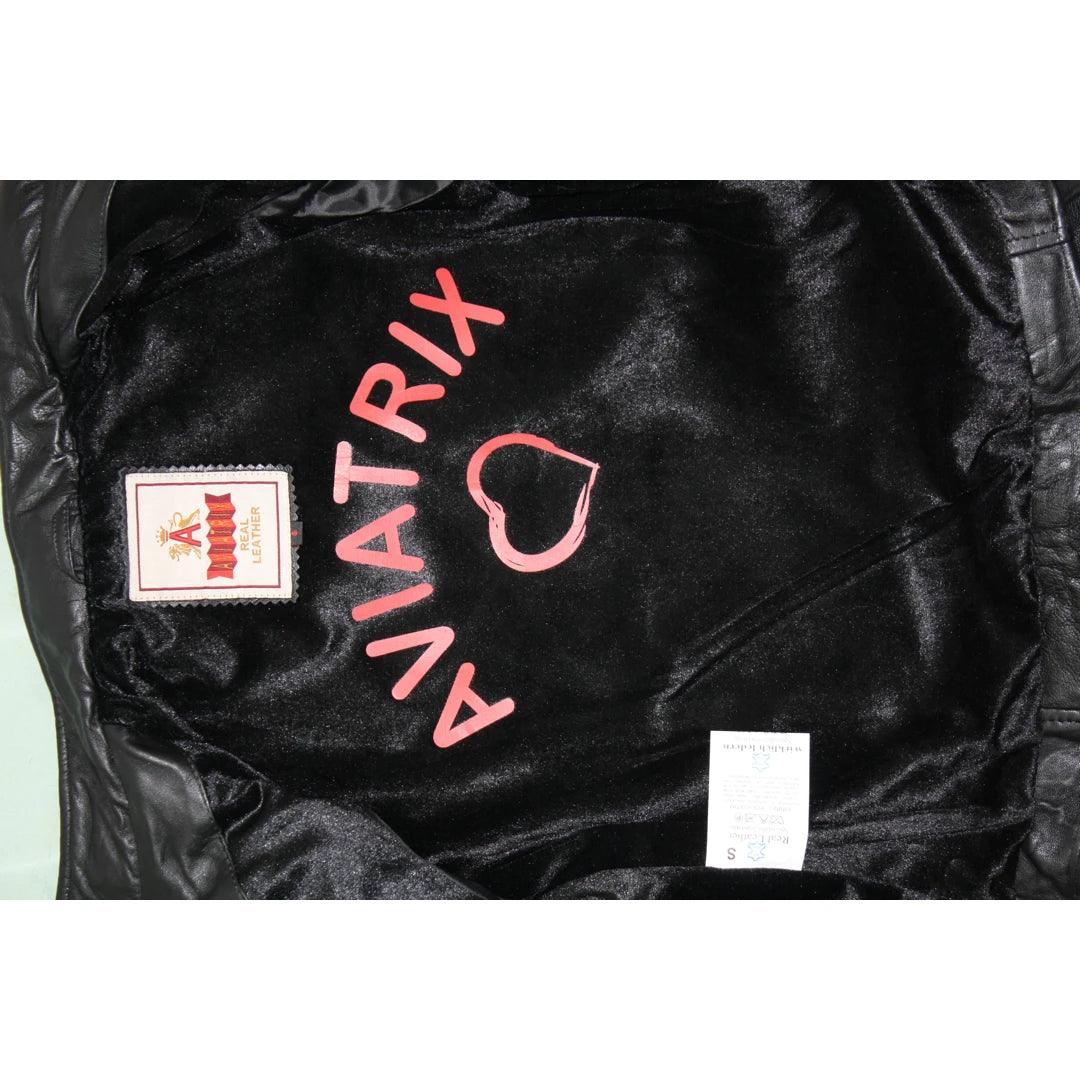 Ladies Women Genuine Real Leather Slim Fit Red Biker Jacket Velvet Lining - Knighthood Store